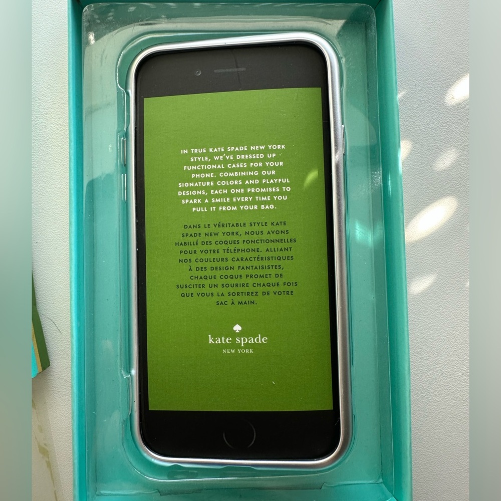 Kate Spade **iPhone 6** Sparkling Silver Phone Case - Picture 4 of 6